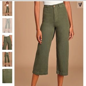 Lulu's Wide Leg Cropped Pants